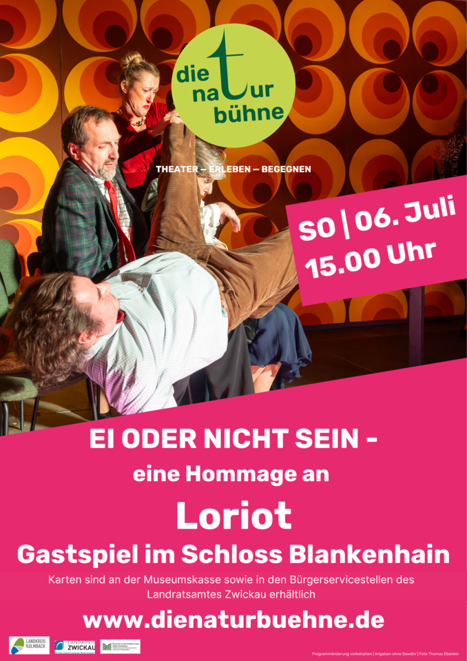Auf dem Bild das Plakat mit der Werbung für das Theaterstück
