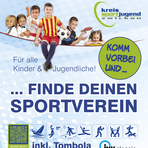 Plakat mit Werbung zur Veranstaltung Finde deinen Sportverein