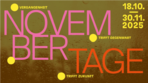 Plakat mit Datum und Text Novembertage