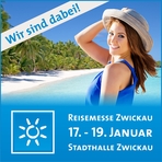 Werbung für die Reisemesse in Zwickau