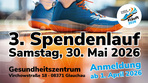 Plakat mit L&auml;ufer und Text Klinikum Glauchau l&auml;uft 2026