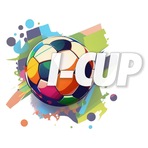 Fu&szlig;ball mit Schrift I-Cup