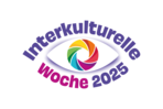 Logo mit buntem Auge und Schrift Interkulturelle Woche