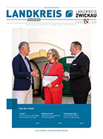 Staatsministerin Regina Kraushaaar im Gespr&auml;ch mit Landrat Carsten Michaelis und Museumsdirektor  Falk Stier