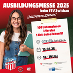 Plakat mit junger Frau und Text zur Ausbildungsmesse